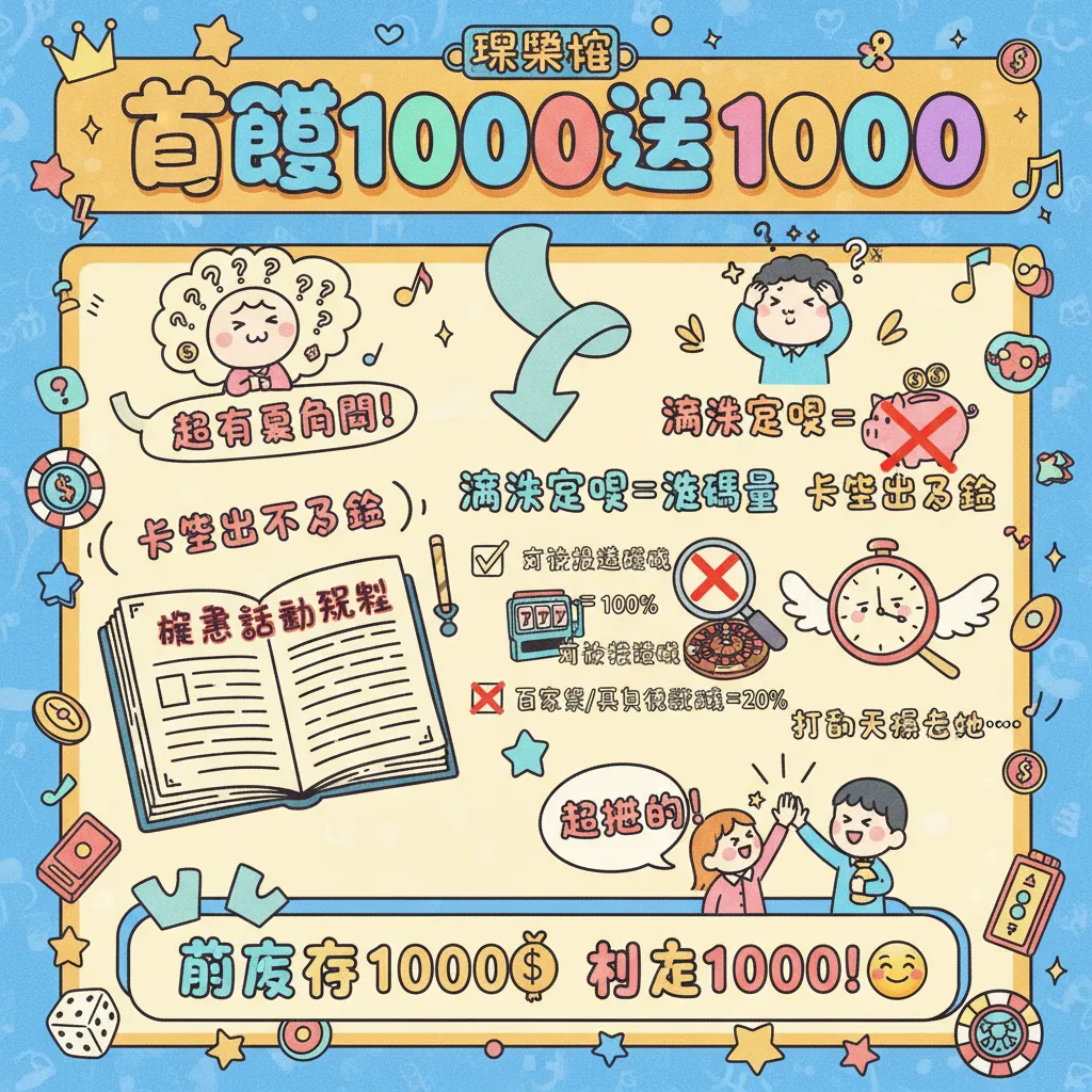 首儲1000送1000攻略：如何輕鬆達成流水要求並快速出金？